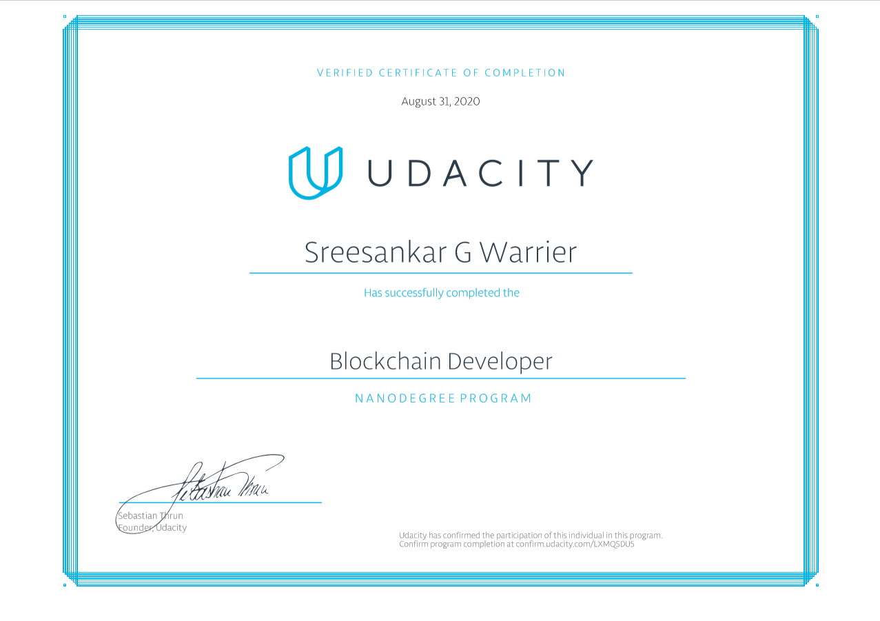 BlockchainCertificate